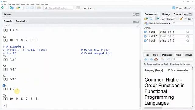 Combine Lists in R (2 Examples) | How to Append Two List Objects | c & append Function смотреть онлайн