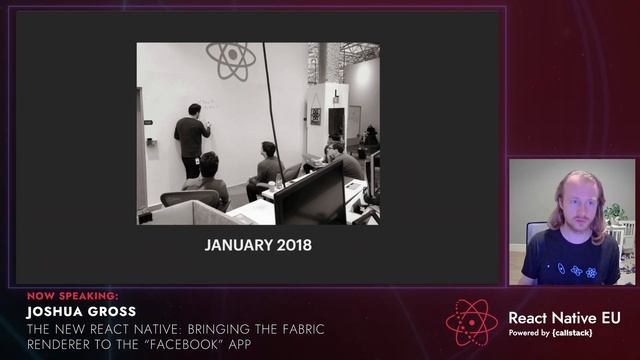 RNEU 2021: Joshua Gross - The New React Native: Bringing the Fabric renderer to the “Facebook” app смотреть онлайн