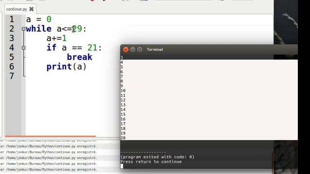 Tuto No.6 python3: Break na Continue смотреть онлайн