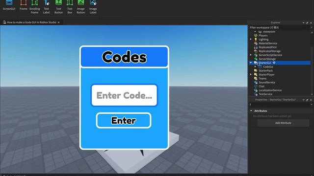 How to make a Code GUI - Roblox Studio смотреть онлайн