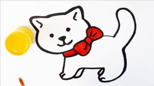 Как нарисовать КОШКУ / мультик раскраска КОШКА  для детей / Раскраски малышам