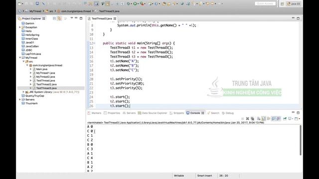 Java Cơ Bản 74 Thread priority và Deamon thread trong Java смотреть онлайн