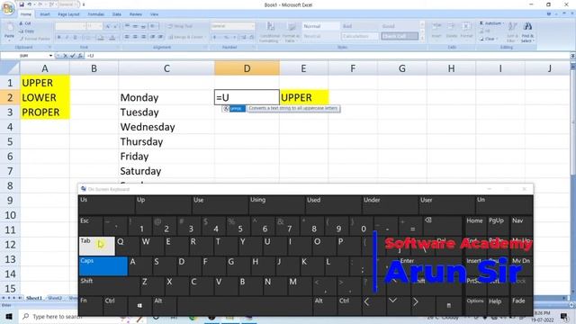 ??Ms Excel Class 19 How to Use Upper Lower Proper Formula in Excel में Upper Lower Proper in Hindi смотреть онлайн