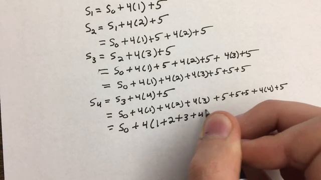 Finding A Closed Form Solution to Sn=S(n-1)+4n+5 смотреть онлайн
