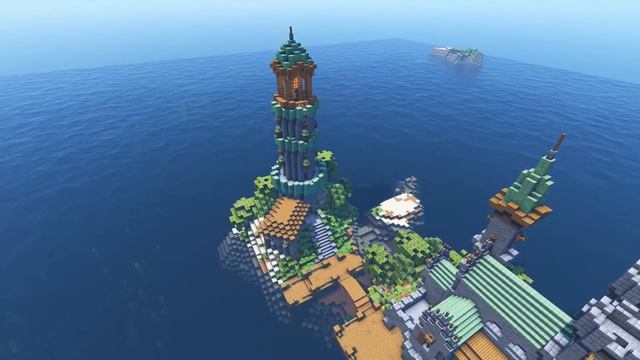 How to Build a Minecraft Castle on a Survival Island!!! [World Download] смотреть онлайн