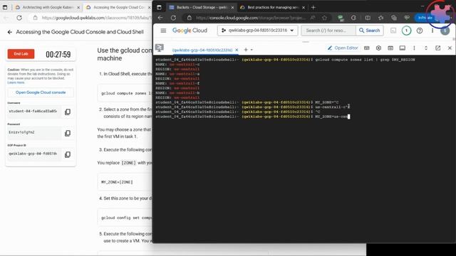Accessing the Google Cloud Console and Cloud Shell (Qwiklabs Walkthrough) смотреть онлайн