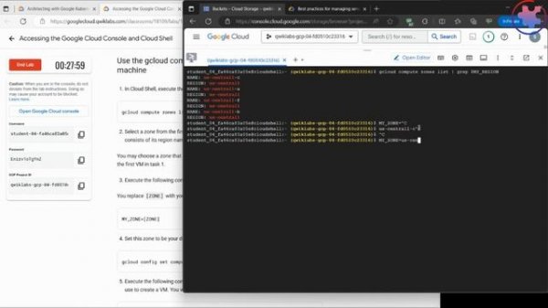 Accessing the Google Cloud Console and Cloud Shell (Qwiklabs Walkthrough)