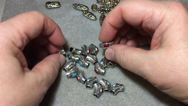 Бусины, разделители, шапочки, цепочки. Посылки с AliExpress. смотреть онлайн