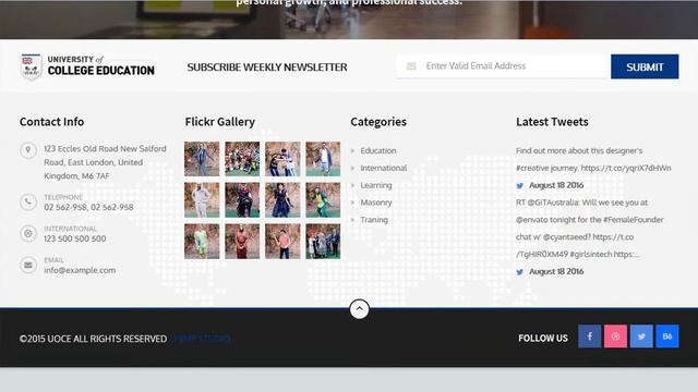 University Education Responsive WordPress Theme смотреть онлайн