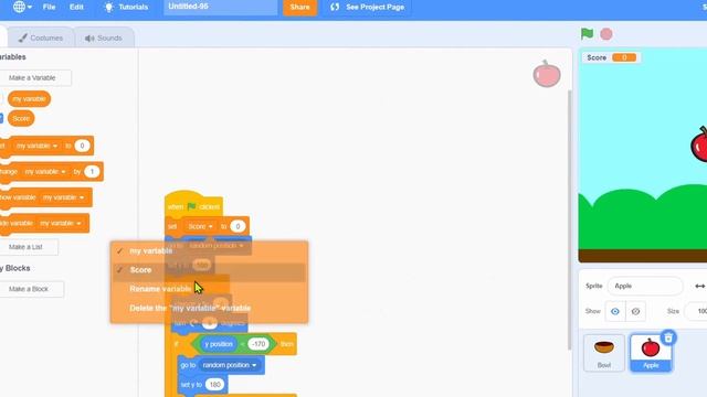 Scratch Tutorial | How to Make a Catch Game смотреть онлайн