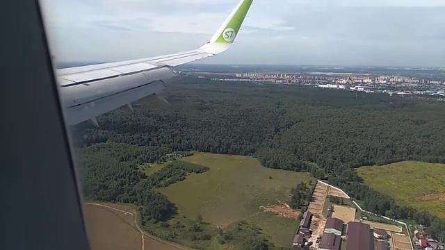 Посадка в Домодедово. рейс 3018(а/к S7.airbus A320) Иркутск-Москва. смотреть онлайн