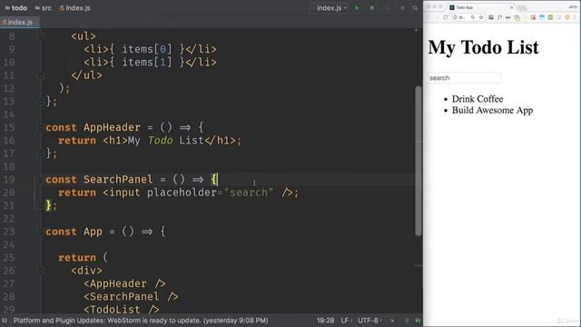 React & Redux. 011 JSX смотреть онлайн