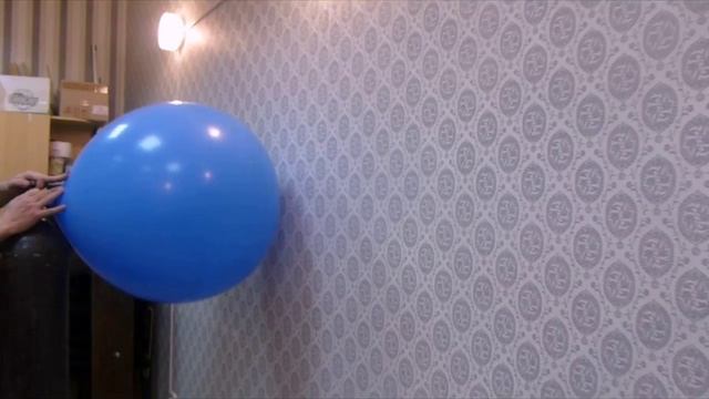 Надувание гелием метрового воздушного шара смотреть онлайн