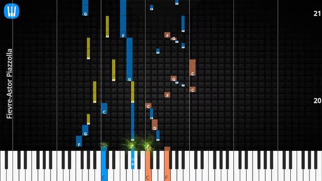 🎹Fievre, Solo & Chord, Astor Piazzolla, Synthesia Piano смотреть онлайн