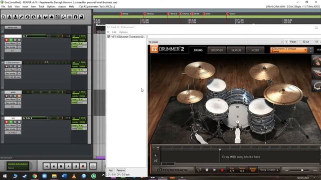 Getting Started with Home Recording / Reaper / EZ Drummer. смотреть онлайн