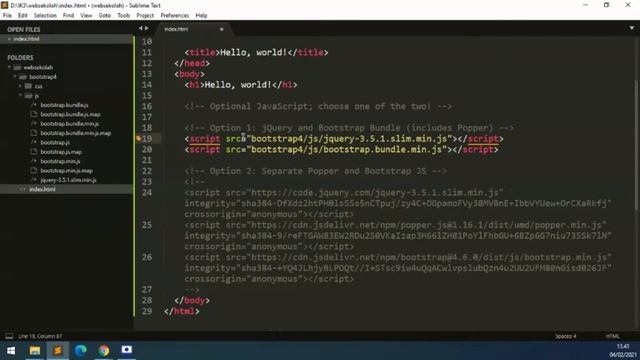 Instalasi Bootstrap 4 Ke dalam Projek Web смотреть онлайн