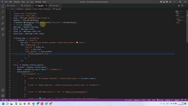 How to create telegram inline bot, how to send youtube video with inline bot. Yotube api in Telegra смотреть онлайн