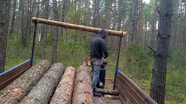 Загрузка больших бревен вручную смотреть онлайн