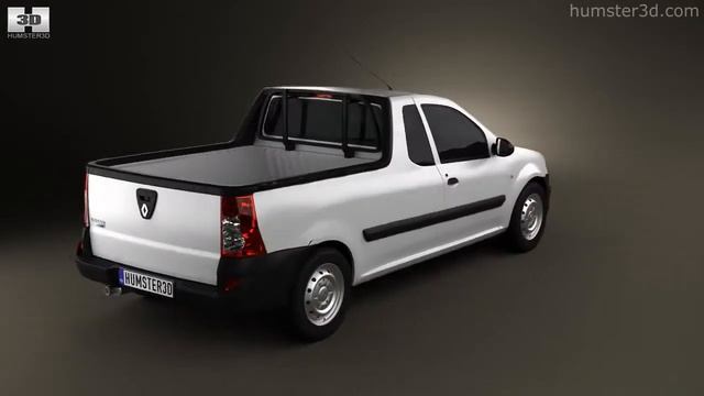 Renault Logan Pickup 2011 by 3D model store Humster3D.com смотреть онлайн