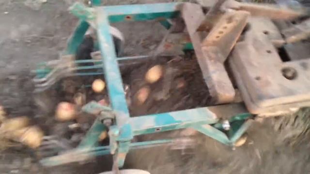 Мини трактор с грохотной картофелекопалкой. смотреть онлайн