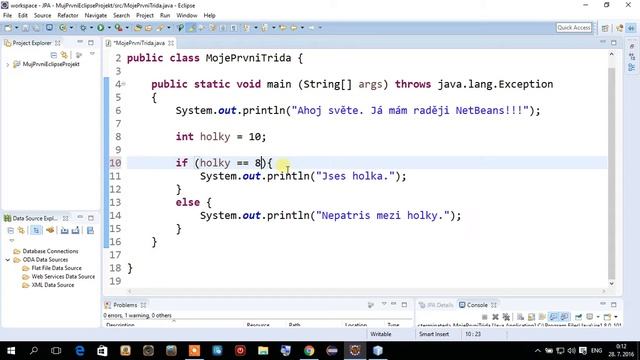 Programovací jazyk Java - 11 - if statement = pokud výrok смотреть онлайн
