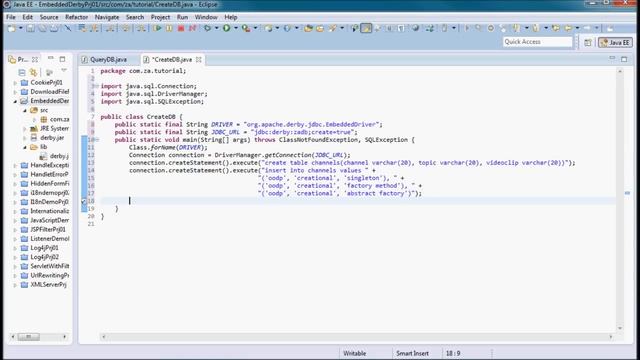 Embedded Derby Database In JAVA Application - Tutorial смотреть онлайн