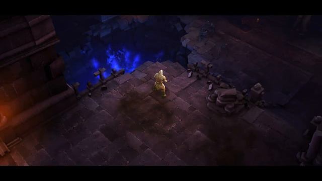 Diablo III Beta: Barbar protecting Decard Cain смотреть онлайн