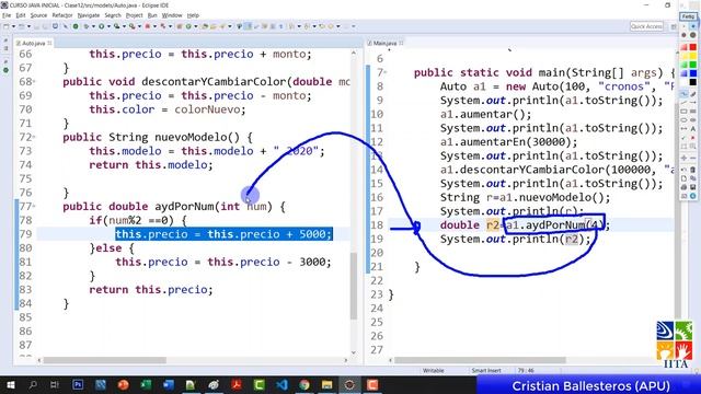 Clases y metodos void return en JAVA aumentar descontar segun un numero par o impar segun marca 6/8 смотреть онлайн
