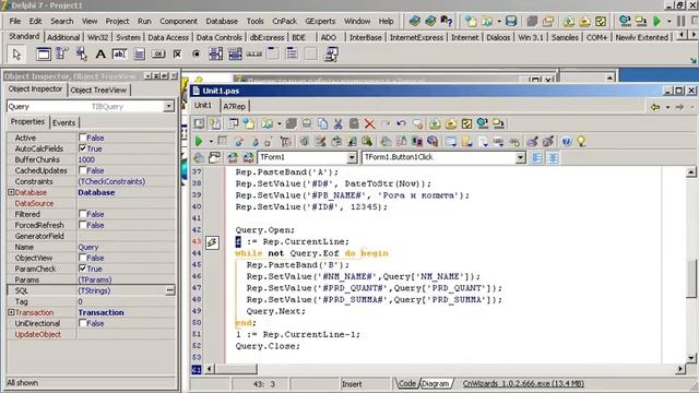Формирование отчета в Delphi 7 из шаблона Excel смотреть онлайн