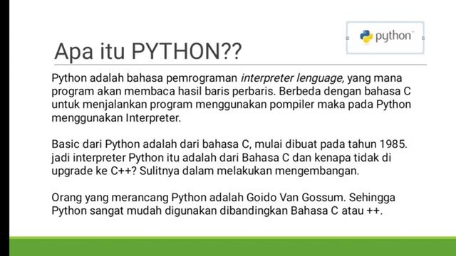 Pengantar pemrogrman Python смотреть онлайн