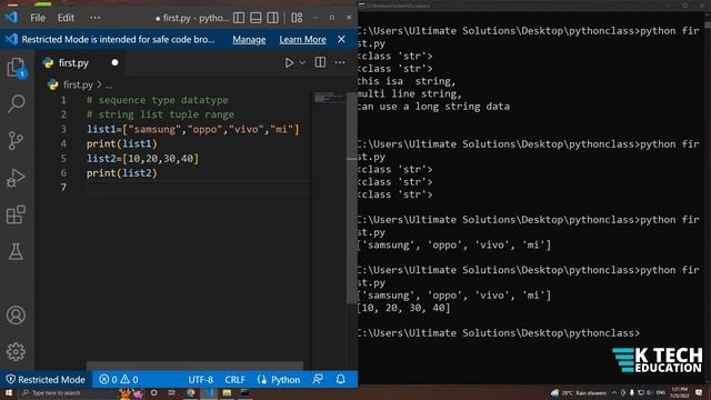 #4 Python ( Built-in Data Types & Variables Declaring and initializing ) In Hind смотреть онлайн