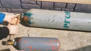 Самостоятельная заправка маленького  баллона аргоном