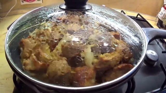 Шашлык на сковороде ☆ Как пожарить мясо ☆ Очень простой рецепт