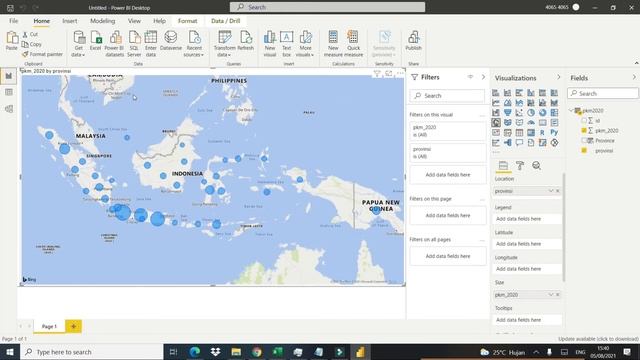 How to create and fix Map location in Power BI (Indonesia) смотреть онлайн