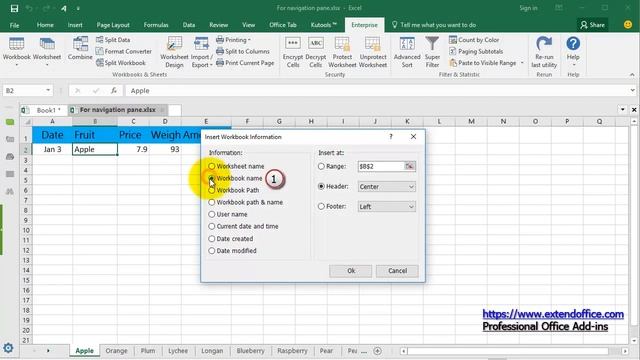 How to insert filename in header/ footer/ cell without extension in Excel смотреть онлайн