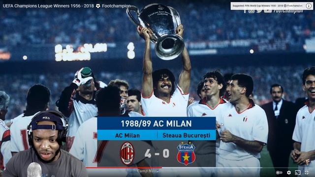 AMERICAN REACTS TO THE UEGA CHAMPIONS LEAGUE WINNERS 1956 - 2018 ⚽ смотреть онлайн