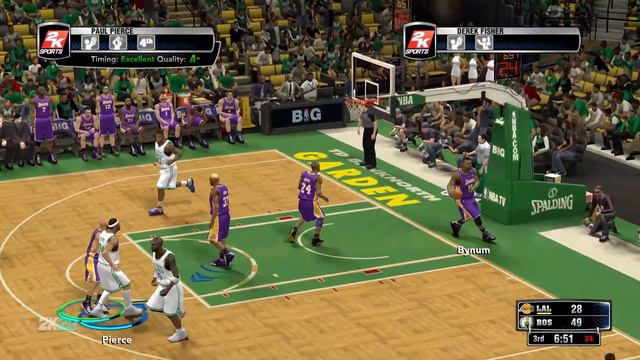 NBA 2K - Los Angeles Lakers '10 vs Boston Celtics '10 - Rondo's Incredible Performance! смотреть онлайн