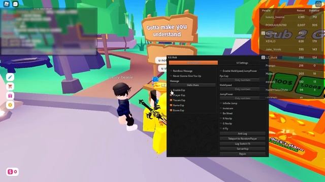 ROBLOX PLS DONATE ? Script | Rainbow Text, Rickroll, Emote, Anti AFK, Find Rich Server смотреть онлайн