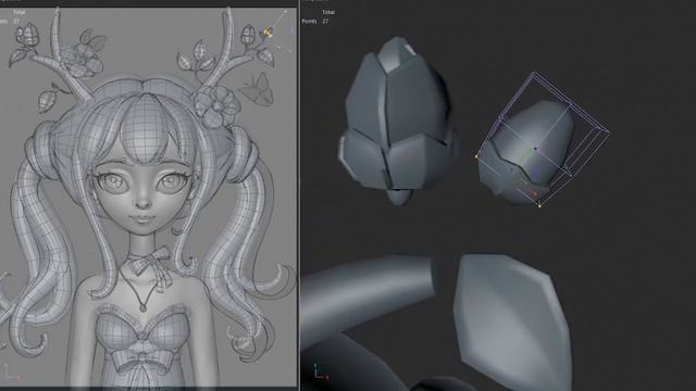 Druid Girl | Speed Sculpting | Cinema4D And Zbrush