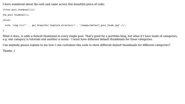 Wordpress: Display thumbnails for certain category posts смотреть онлайн