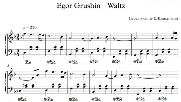 Ноты Egor Grushin – Waltz