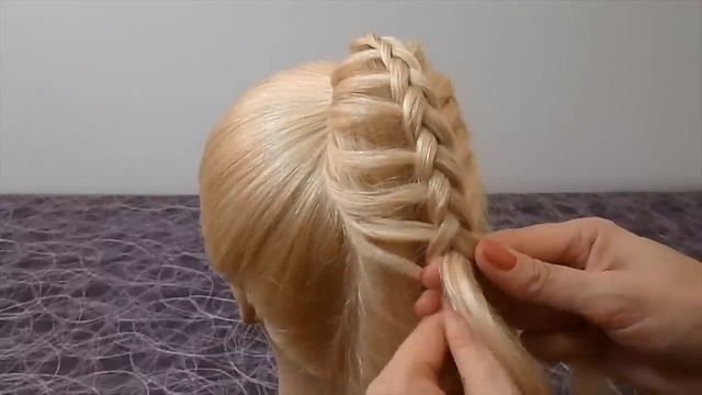 Причёски для девочек/детей в школу. Французская коса.Плетение кос/волос для средних/длинных волос смотреть онлайн