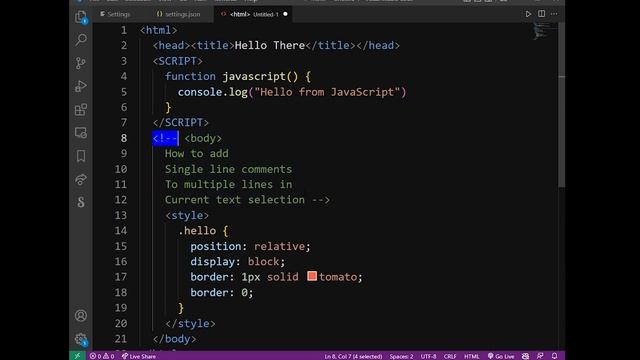 How To Comment Text Selection in VSCode (VS Code on Mac / Windows) смотреть онлайн