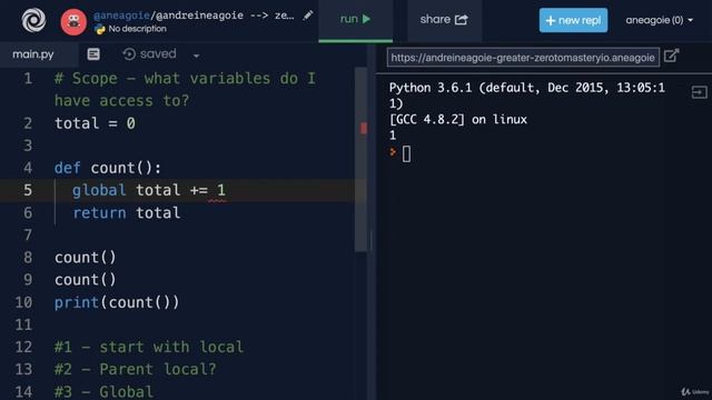 18.32 global Keyword смотреть онлайн