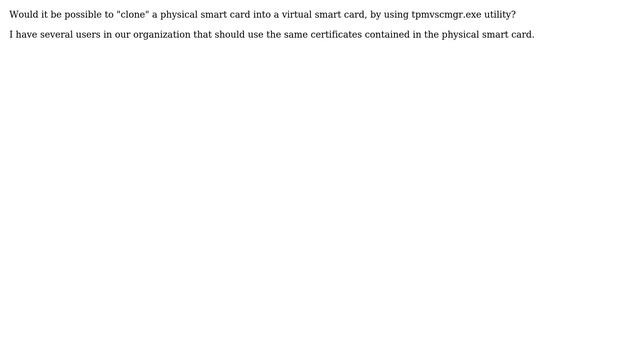 Create virtual smart card from physical card смотреть онлайн