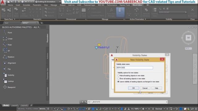 AUTOCAD DYNAMIC BLOCKS VISIBILITY PARAMETER смотреть онлайн