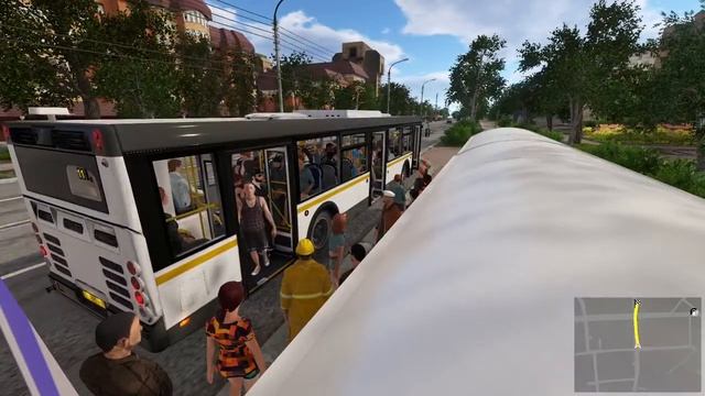 работаю водителем автобуса лиаз в Bus Driver Simulator смотреть онлайн
