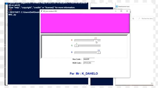 #python Couleur Hexadécimal avec python смотреть онлайн