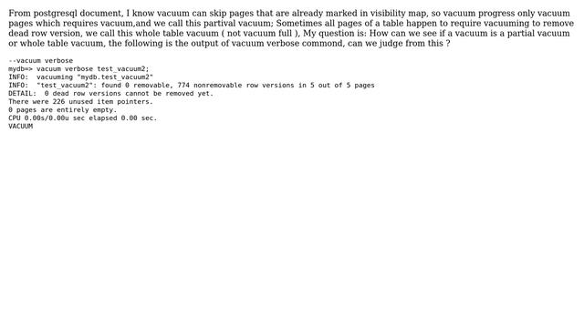 Databases: Partial vacuum and whole table vacuum смотреть онлайн
