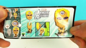МСТИТЕЛИ ОБЩИЙ СБОР! Киндер сюрпризы 2015 Игрушки AVENGERS MARVEL Rare Kinder Surprise eggs unboxin